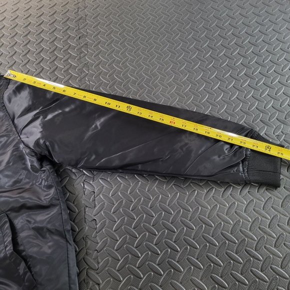 Roku Studio 'Ice Scream' Black Satin Bomber Jacket Sz Medium/Small Runs Small - Picture 5 of 8